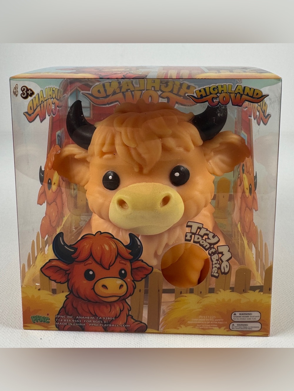 Highland Cow Squishy Pudgiez Light Brown Viral Rare Jumbo Toy Sealed New